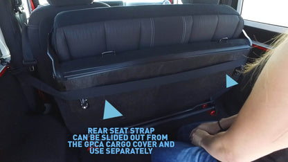 gpca Jeep Wrangler JK cargo cover 2dr rear seat strap