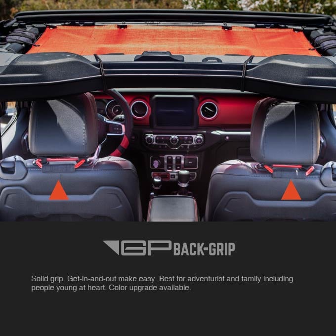GPCA Jeep Wrangler Bundle for upgrade your Jeep car, Including GP Back Grip, solid grip, make easy to get in and out